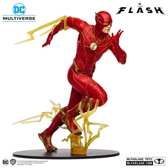 DC Multiverse THE FLASH Movie McFarlane Toys 12” Statue Lightning Running Pose - Picture 4 of 7